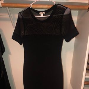 Mid length black dress